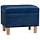 Baxton Studio Elias Modern Navy Blue Velvet Fabric Storage Ottoman