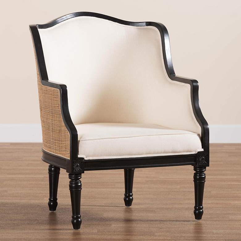 Image 1 Baxton Studio Elizette Black Wood Accent Chair