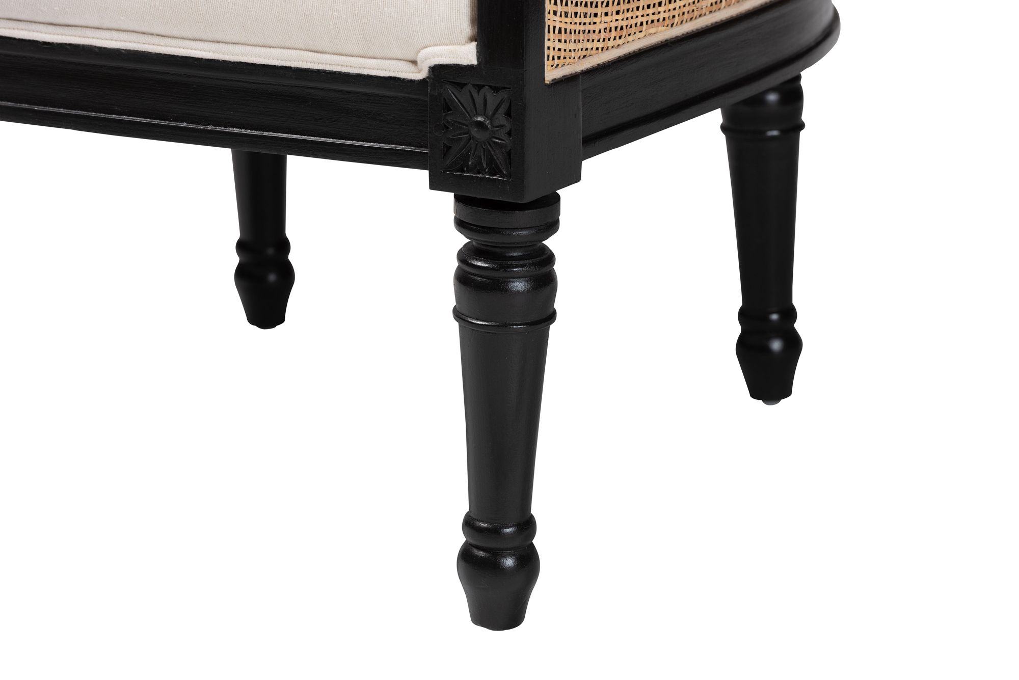 Image 4 Baxton Studio Elizette Black Wood Accent Chair more views