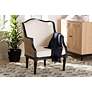 Baxton Studio Elizette Black Wood Accent Chair