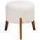 Baxton Studio Elkie Cream Ottoman Footstool