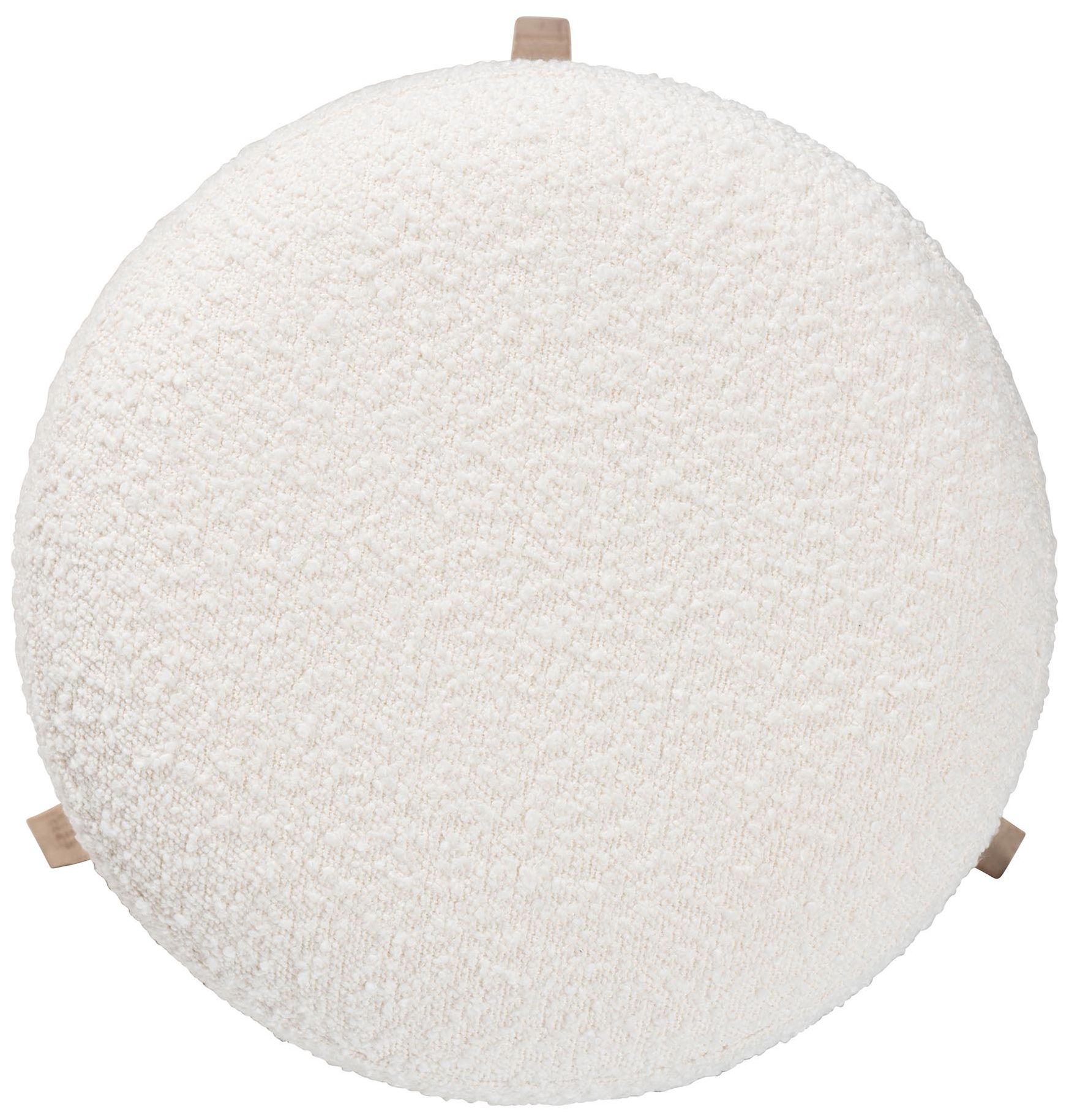 Baxton Studio Elkie Cream Ottoman Footstool