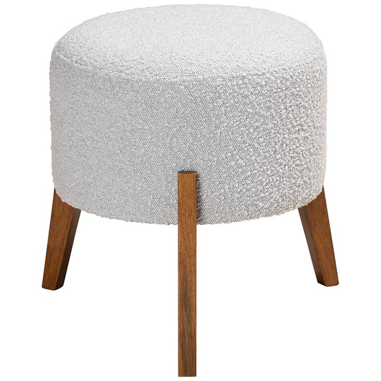 Image 2 Baxton Studio Elkie Light Gray Ottoman Footstool