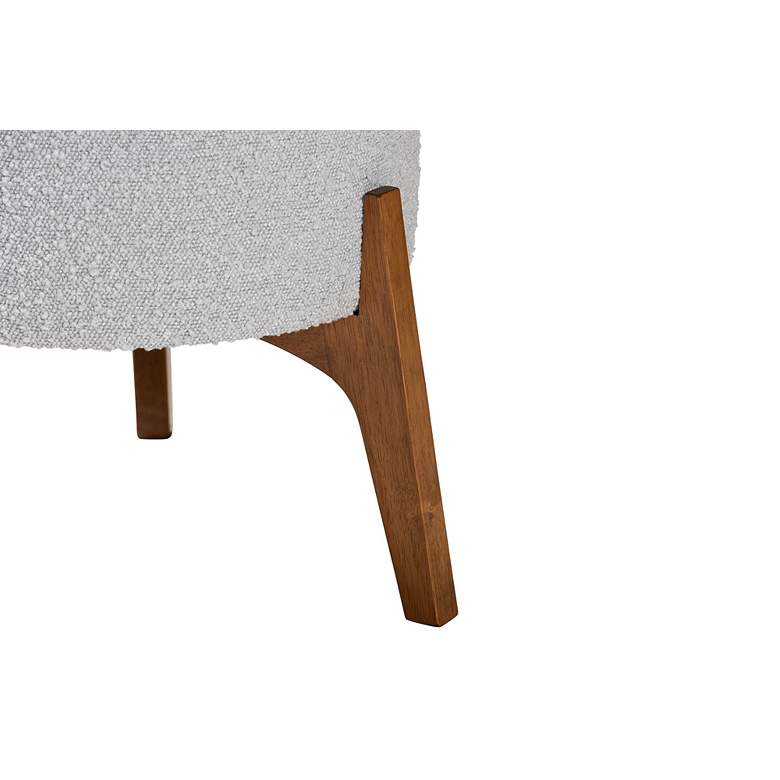 Image 3 Baxton Studio Elkie Light Gray Ottoman Footstool more views