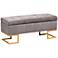 Baxton Studio Ellery Gray Velvet Tufted Storage Ottoman