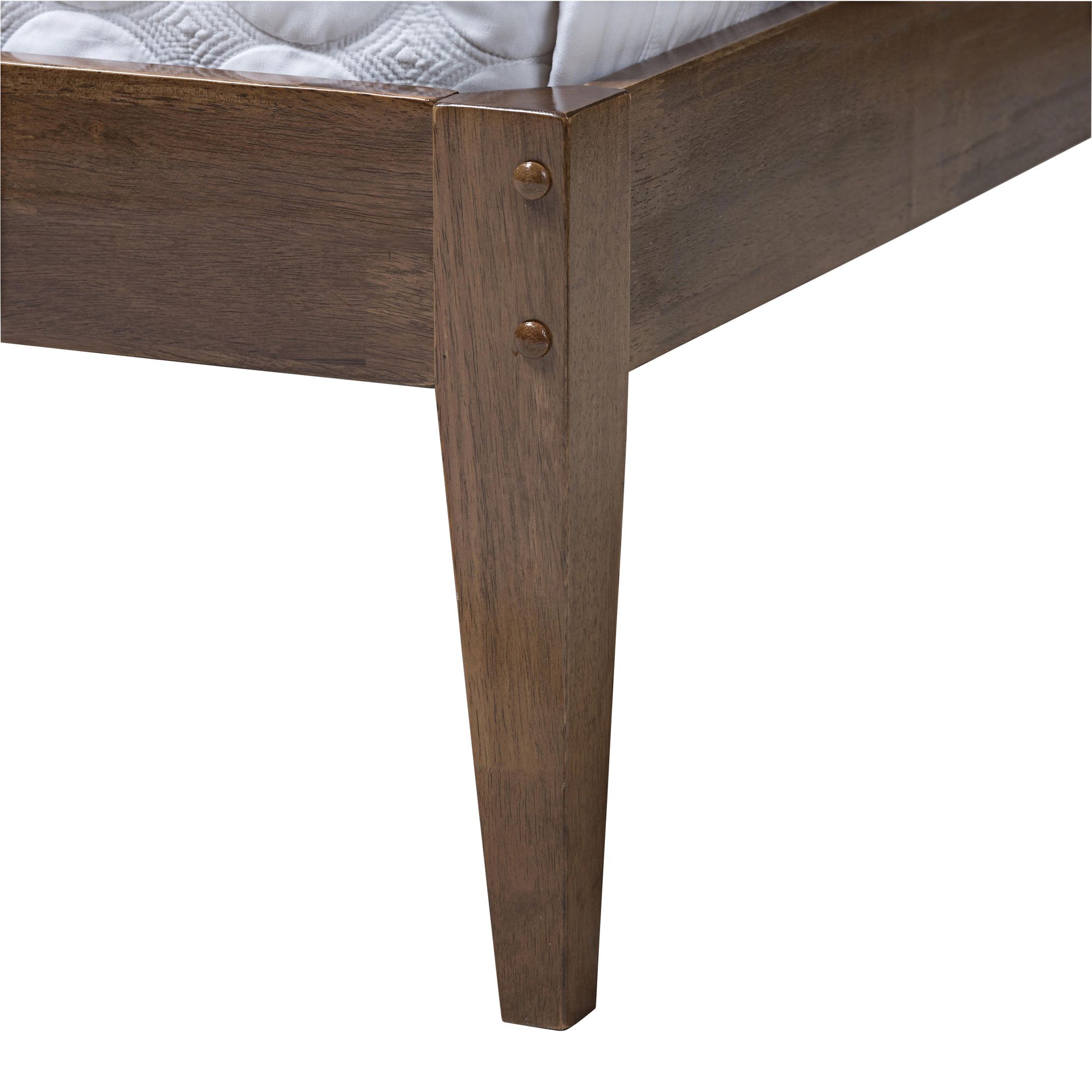 Baxton Studio Elmdon Walnut Wood King Platform Bed