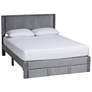 2_Baxton Studio Elora Modern Grey Pleated Velvet Queen Size Storage Bed