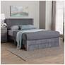 3_Baxton Studio Elora Modern Grey Pleated Velvet Queen Size Storage Bed more views