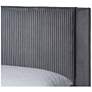 Baxton Studio Elora Modern Grey Pleated Velvet Queen Size Storage Bed