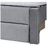 Baxton Studio Elora Modern Grey Pleated Velvet Queen Size Storage Bed