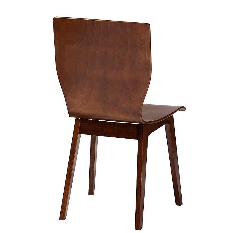 Image 2 Baxton Studio Elsa Scandinavian Style Dark Walnut Bent Wood Dining Chair more views
