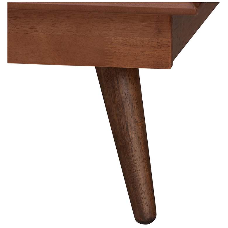 Image 7 Baxton Studio Elvina Ash Walnut Wood King Size Platform Bed with Shelves more views