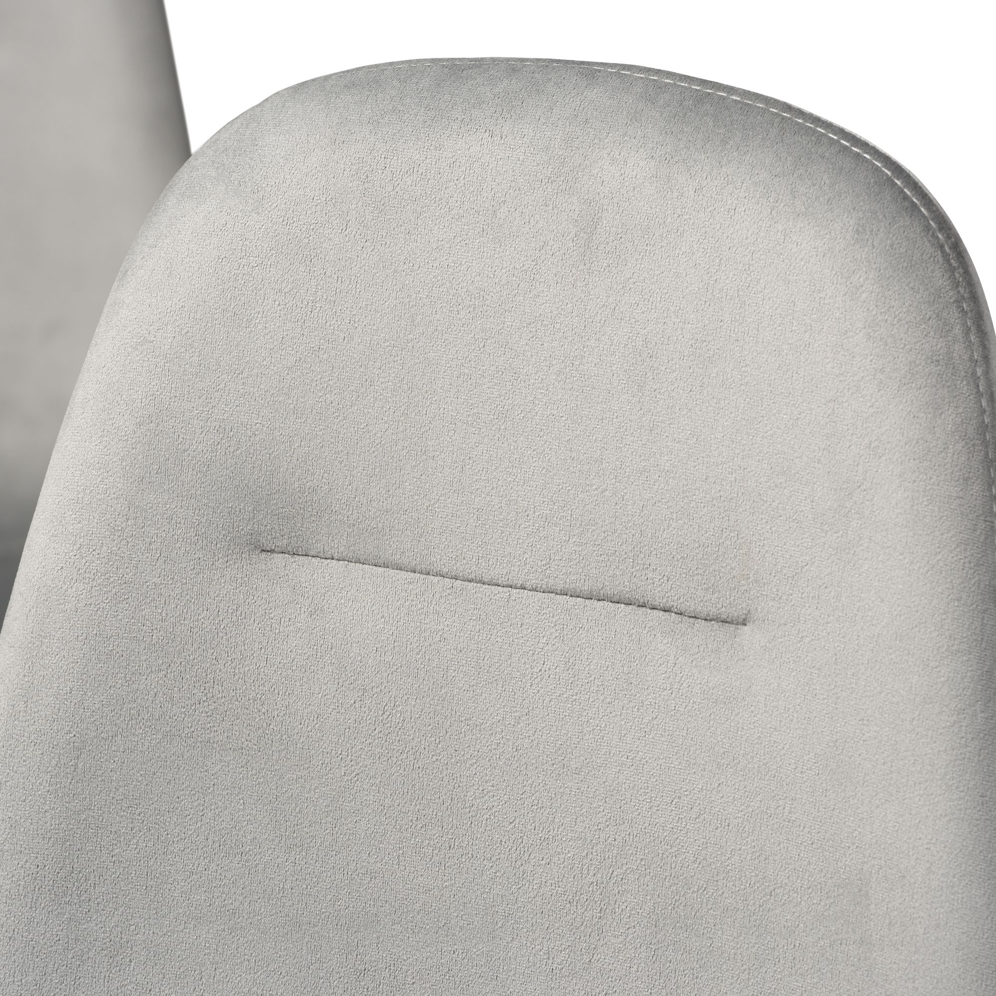 Image 5 Baxton Studio Elyse Grey Velvet Fabric Upholstered 4-Piece Dining Chair Set more views