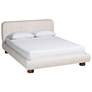 2_Baxton Studio Emsley Luxe Ivory Pleated Velvet Queen Size Platform Bed