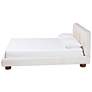 4_Baxton Studio Emsley Luxe Ivory Pleated Velvet Queen Size Platform Bed more views