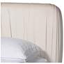 6_Baxton Studio Emsley Luxe Ivory Pleated Velvet Queen Size Platform Bed more views