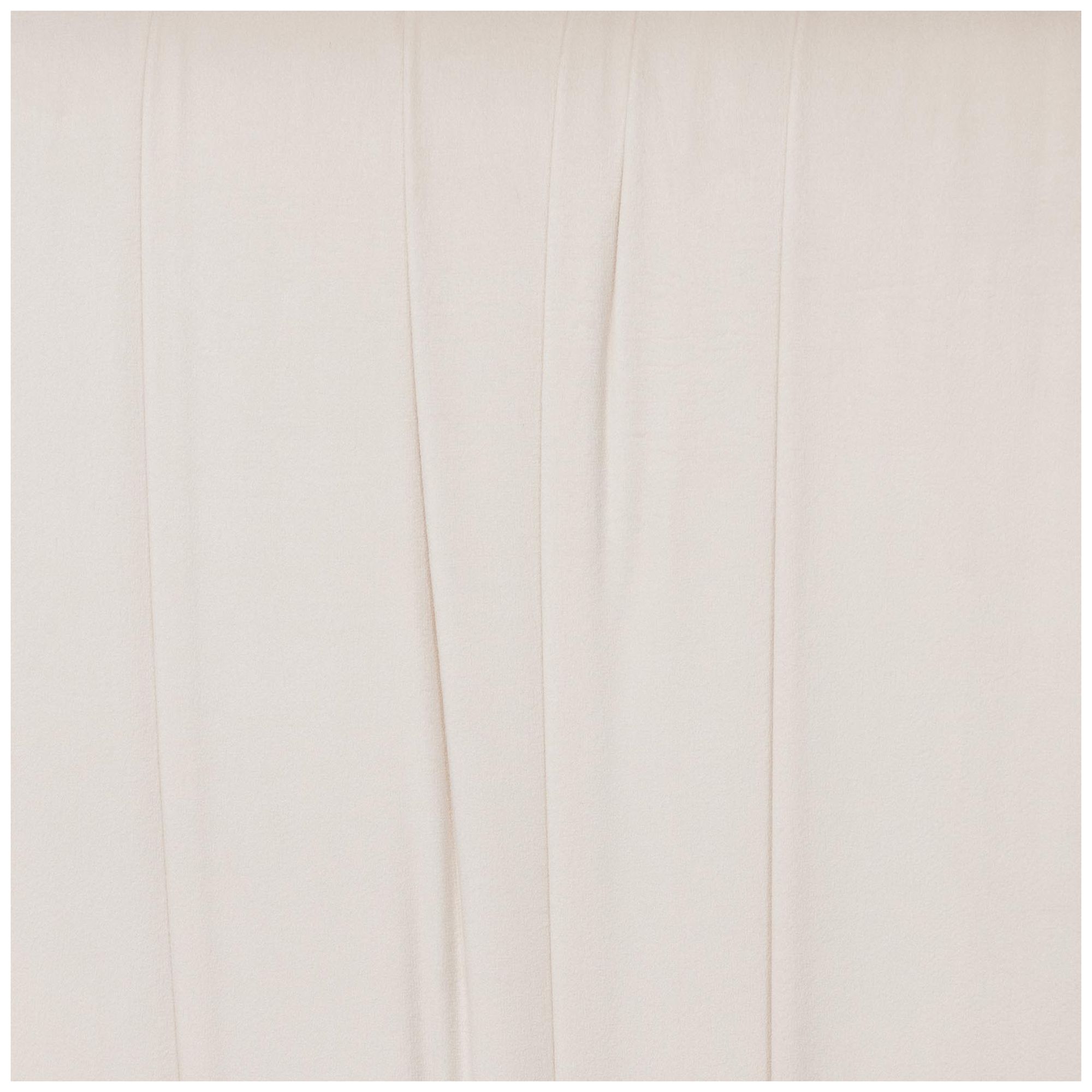 Baxton Studio Emsley Luxe Ivory Pleated Velvet Queen Size Platform Bed