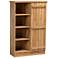 Baxton Studio Eren 31 1/2" Wide 1-Door Natural Oak Wood Shoe Cabinet