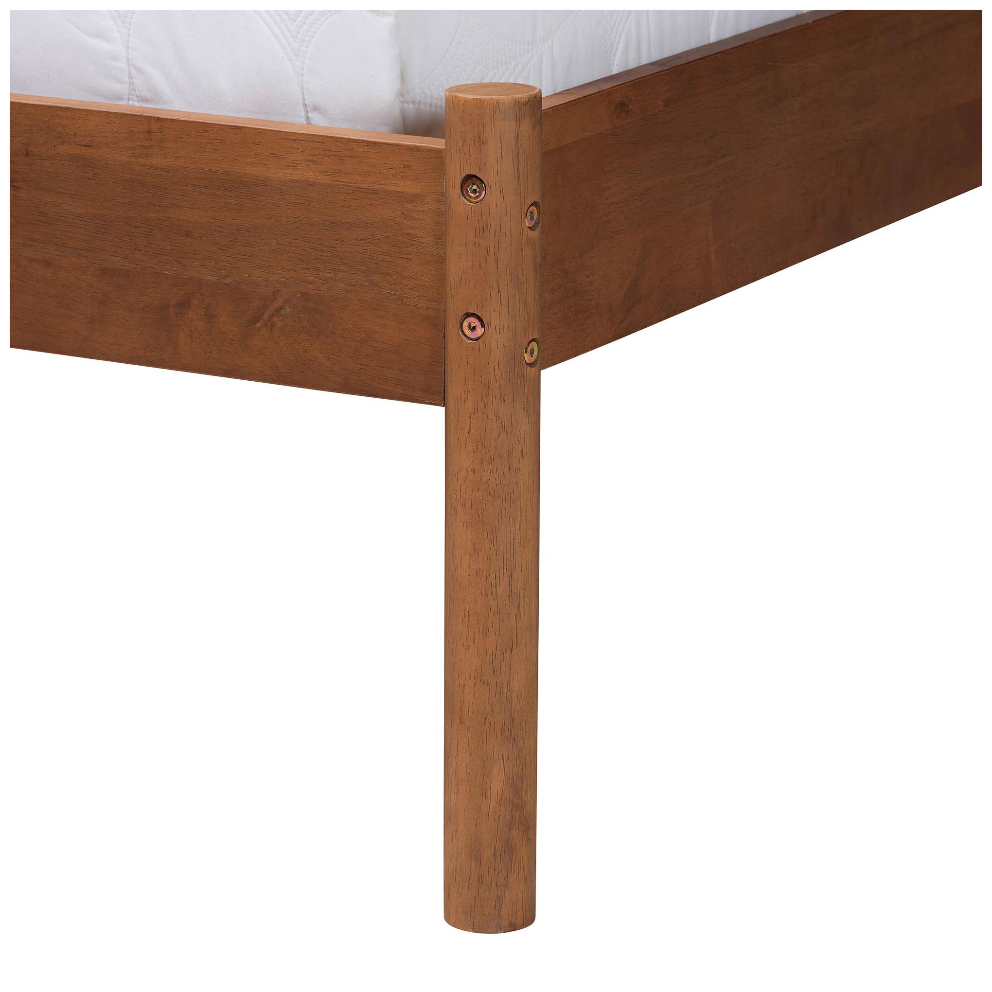 Baxton Studio Estela Grey Woven Fabric and Wood Queen Size Platform Bed