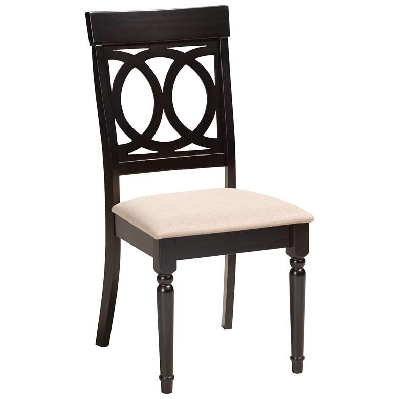 Image 7 Baxton Studio Estelle Beige Fabric 5-Piece Dining Set more views