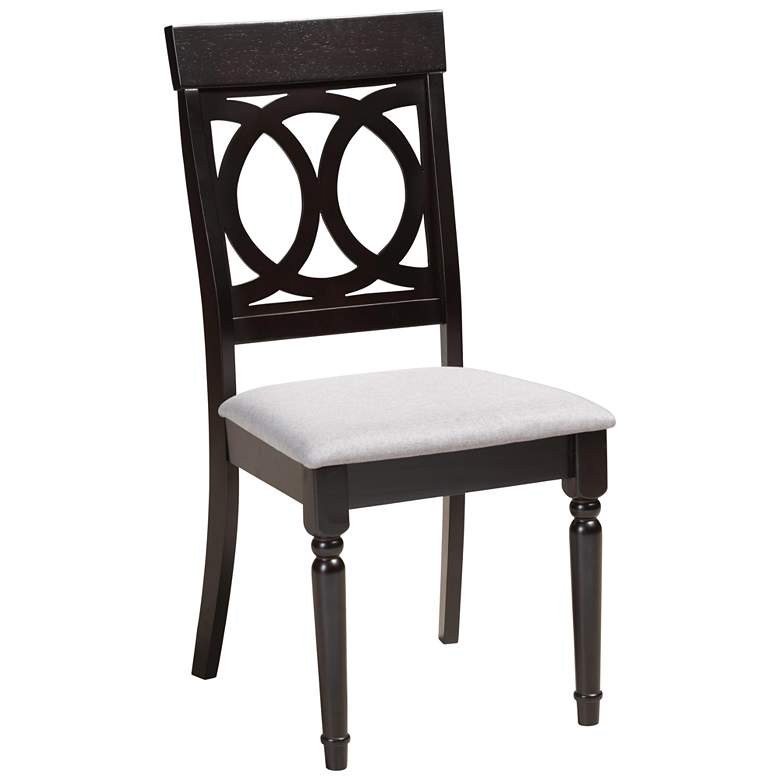 Image 7 Baxton Studio Estelle Gray Fabric 5-Piece Dining Set more views