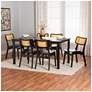 2_Baxton Studio Estera Dark Brown Finished Wood and Rattan 7-Piece Dining Set more views