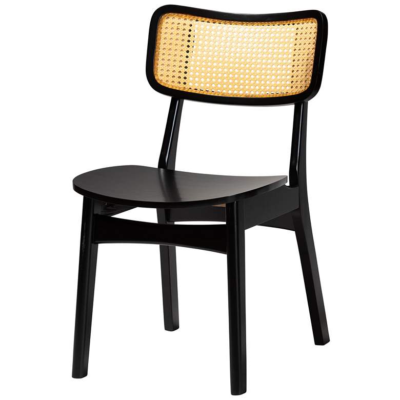 Image 3 Baxton Studio Estera Dark Brown Finished Wood and Rattan 7-Piece Dining Set more views