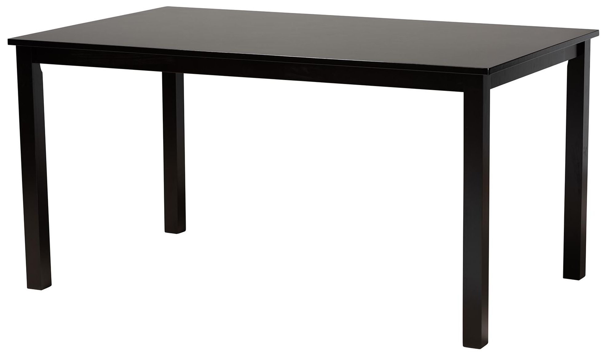 Image 4 Baxton Studio Estera Dark Brown Finished Wood and Rattan 7-Piece Dining Set more views