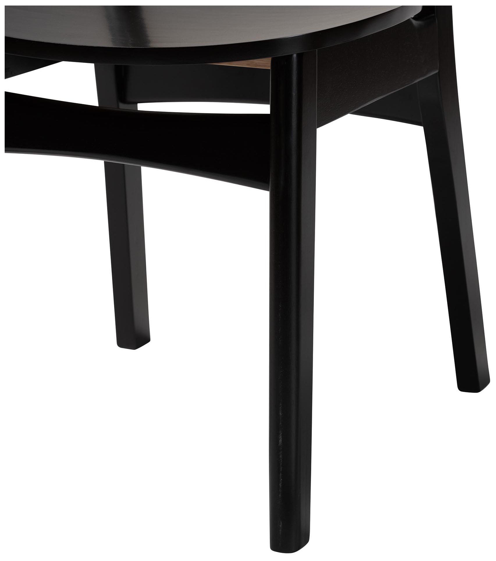 Image 7 Baxton Studio Estera Dark Brown Finished Wood and Rattan 7-Piece Dining Set more views