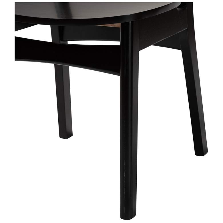 Image 7 Baxton Studio Estera Dark Brown Finished Wood and Rattan 7-Piece Dining Set more views