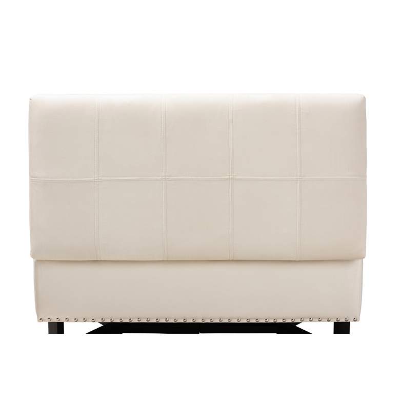 Image 3 Baxton Studio Esther Beige Velvet Storage Ottoman more views