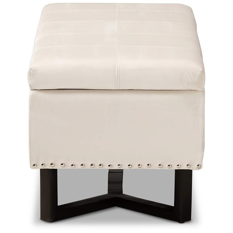 Image 6 Baxton Studio Esther Beige Velvet Storage Ottoman more views