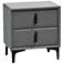 Baxton Studio Etienne Modern Slate Grey Velvet 2-Drawer Nightstand