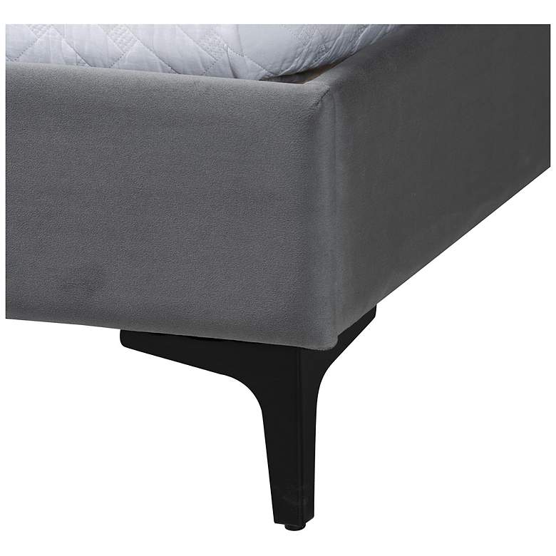 Image 7 Baxton Studio Etienne Modern Slate Grey Velvet Queen Platform Bed more views