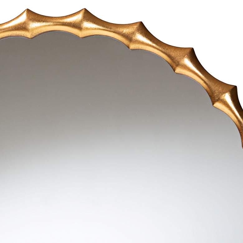 Image 4 Baxton Studio Everette Antique Goldleaf Bamboo-Border Accent Wall Mirror more views