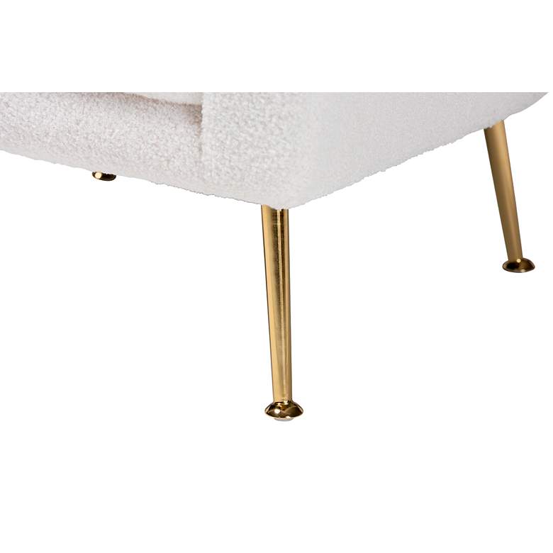 Image 4 Baxton Studio Fantasia 30 1/4" Wide Modern Ivory Boucle Fabric Chair more views