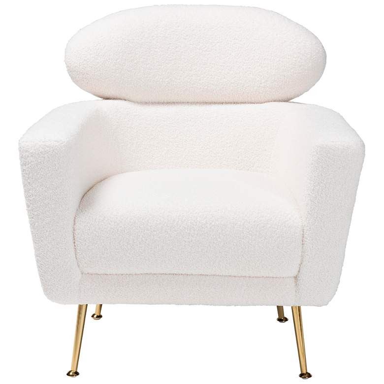 Image 7 Baxton Studio Fantasia 30 1/4" Wide Modern Ivory Boucle Fabric Chair more views
