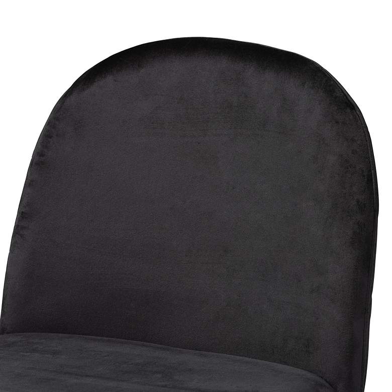 Image 3 Baxton Studio Fantine Black Velvet Dining Chairs Set of 2 more views