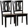 Baxton Studio Fenton Dark Brown Wood Dining Chairs Set of 2