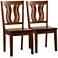 Baxton Studio Fenton Walnut Brown Dining Chairs Set of 2