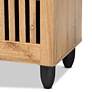 Thumbnail4 of Baxton Studio Fernanda 45"W Oak Brown 3-Door Shoe Cabinet more views