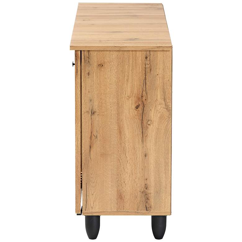Image 7 Baxton Studio Fernanda 45"W Oak Brown 3-Door Shoe Cabinet more views