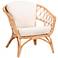 Baxton Studio Feya Natural Brown Rattan Armchair