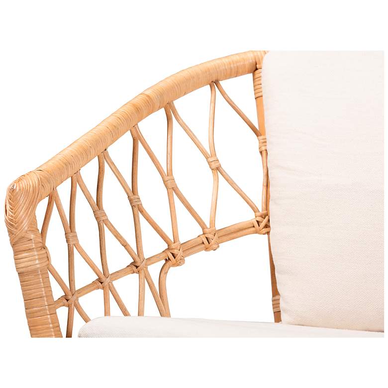 Image 3 Baxton Studio Feya Natural Brown Rattan Armchair more views