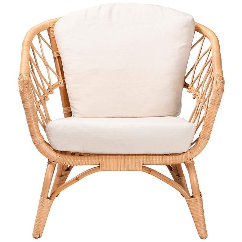Image 6 Baxton Studio Feya Natural Brown Rattan Armchair more views
