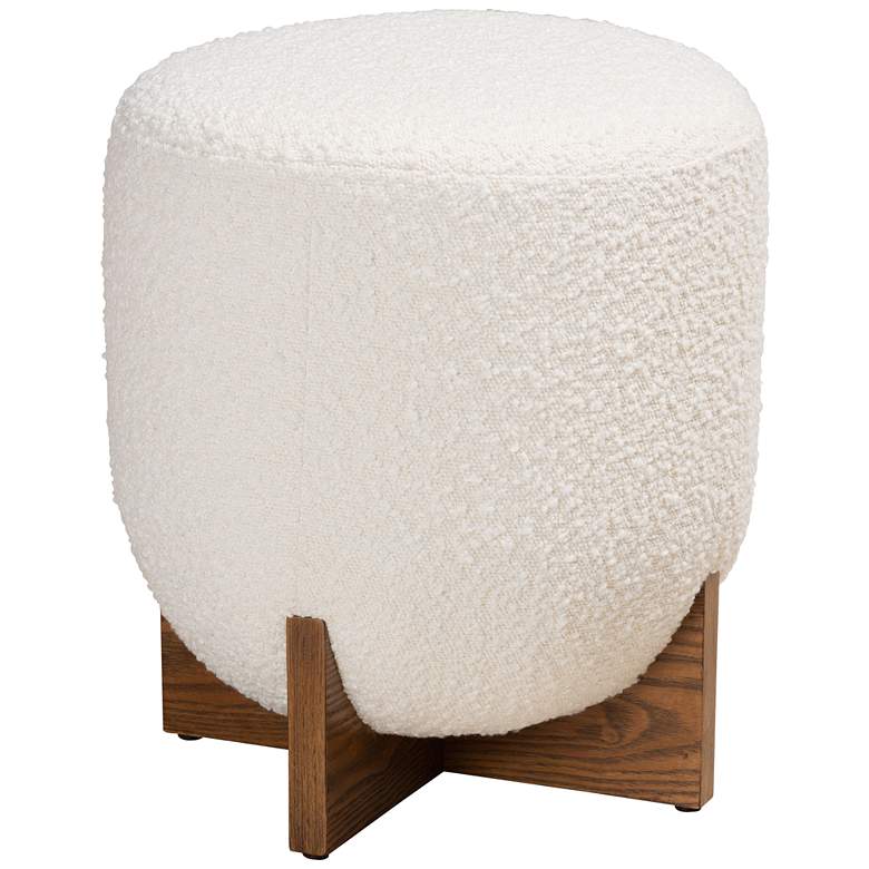 Image 2 Baxton Studio Fisk Cream Ottoman Footstool