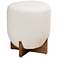 Baxton Studio Fisk Cream Ottoman Footstool