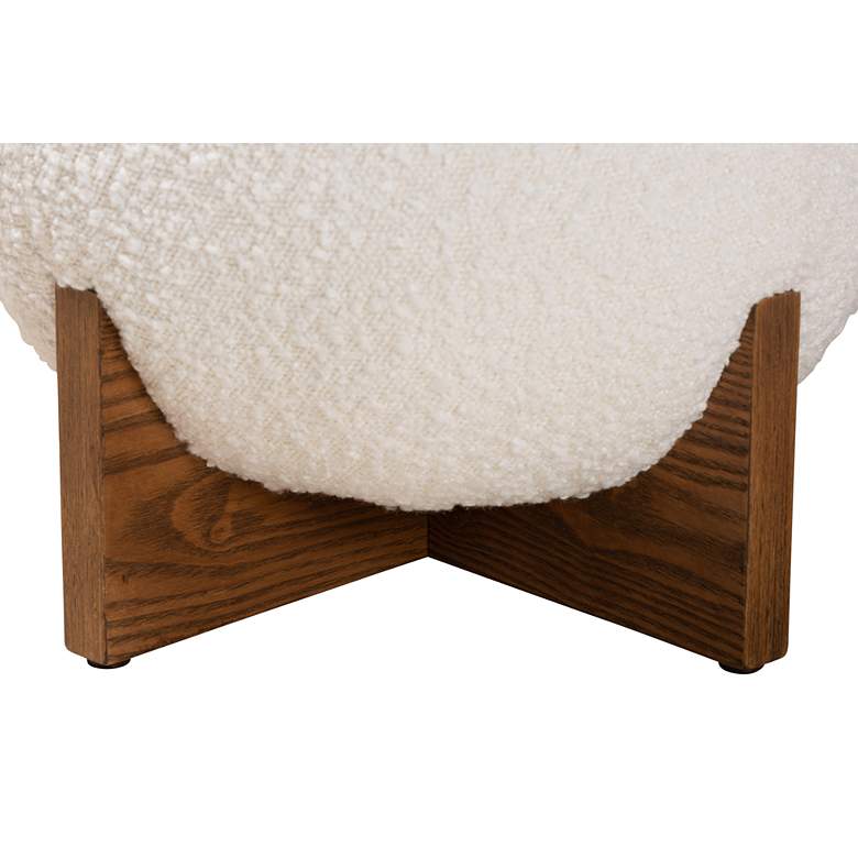 Image 3 Baxton Studio Fisk Cream Ottoman Footstool more views