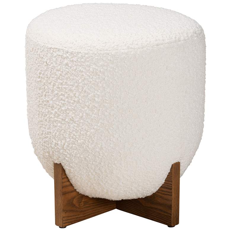 Image 6 Baxton Studio Fisk Cream Ottoman Footstool more views