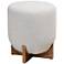 Baxton Studio Fisk Light Gray Ottoman Footstool